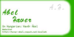 abel haver business card