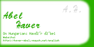 abel haver business card